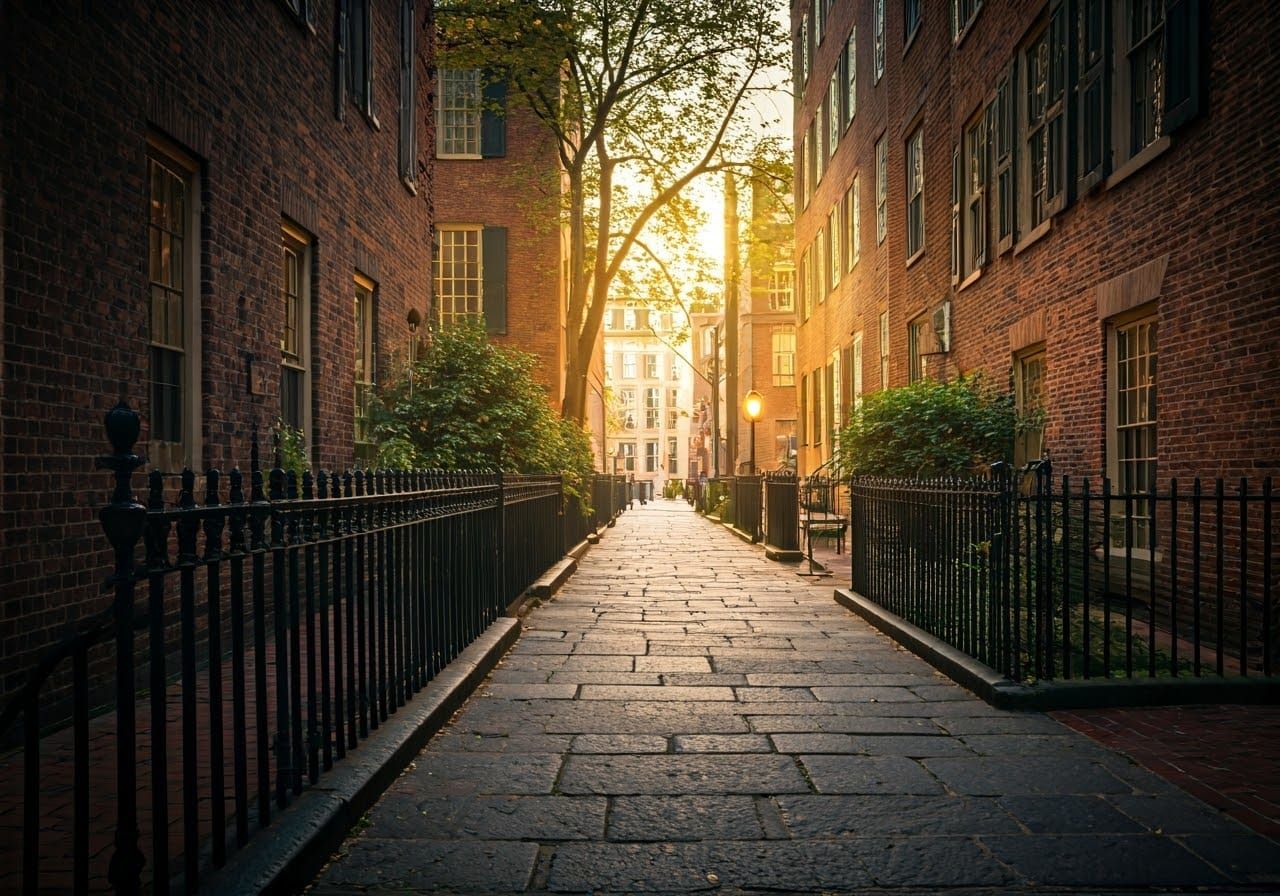 Colonial Philadelphia Park at Magic Hour