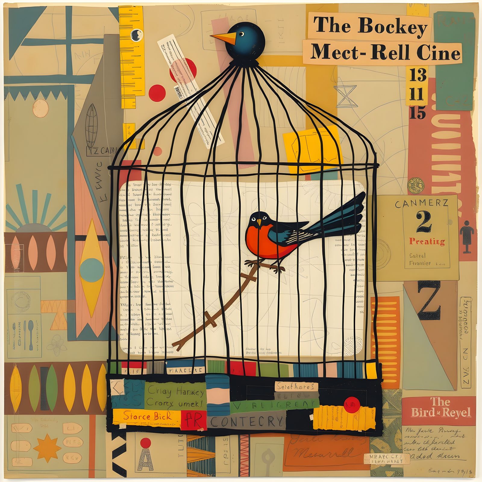 Bird Cage (mixed media)