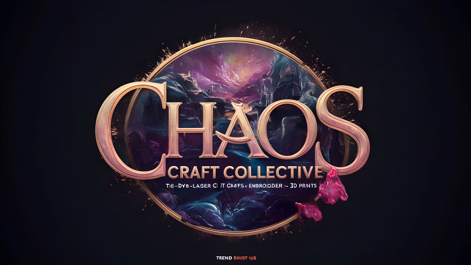 Chaos Craft Collective Logo: Vibrant, Detailed Design