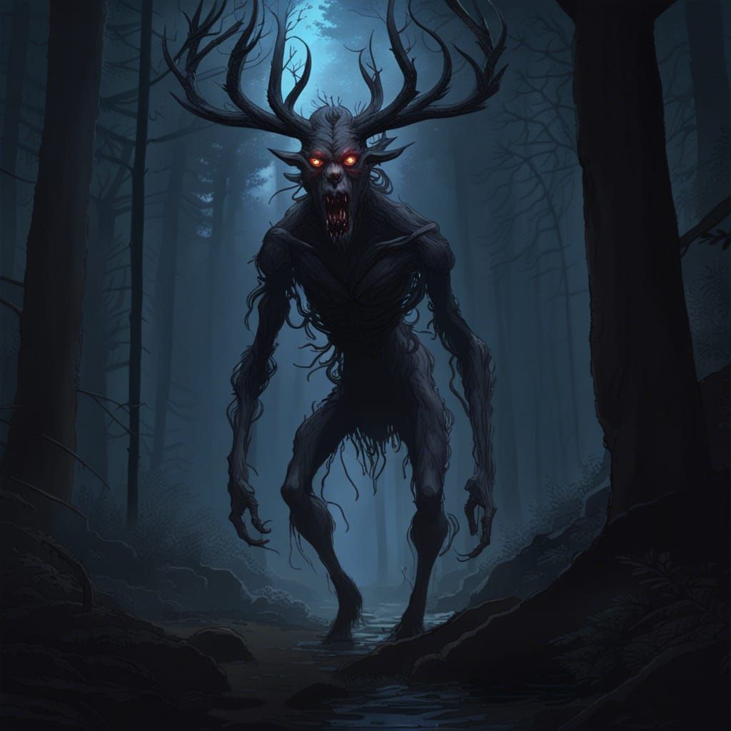 Horror Skinwalker in Dark Fantasy Style
