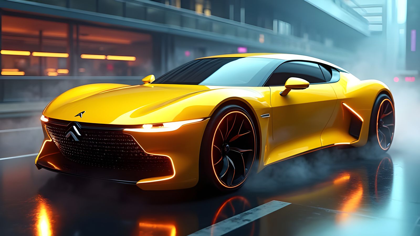 Futuristic 2026 Citroen DS Concept Car in 3D