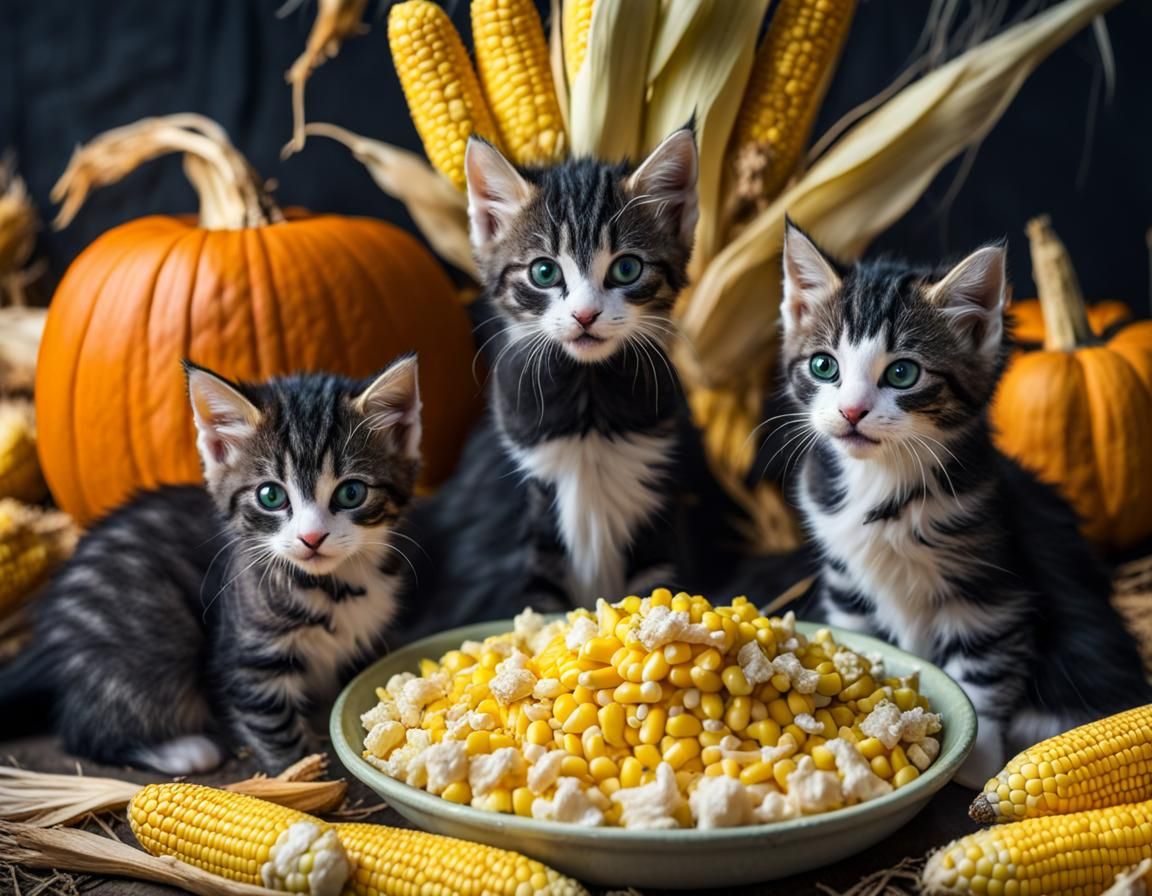 Farmer Kittens' Halloween Feast: A Fantasycore Masterpiece
