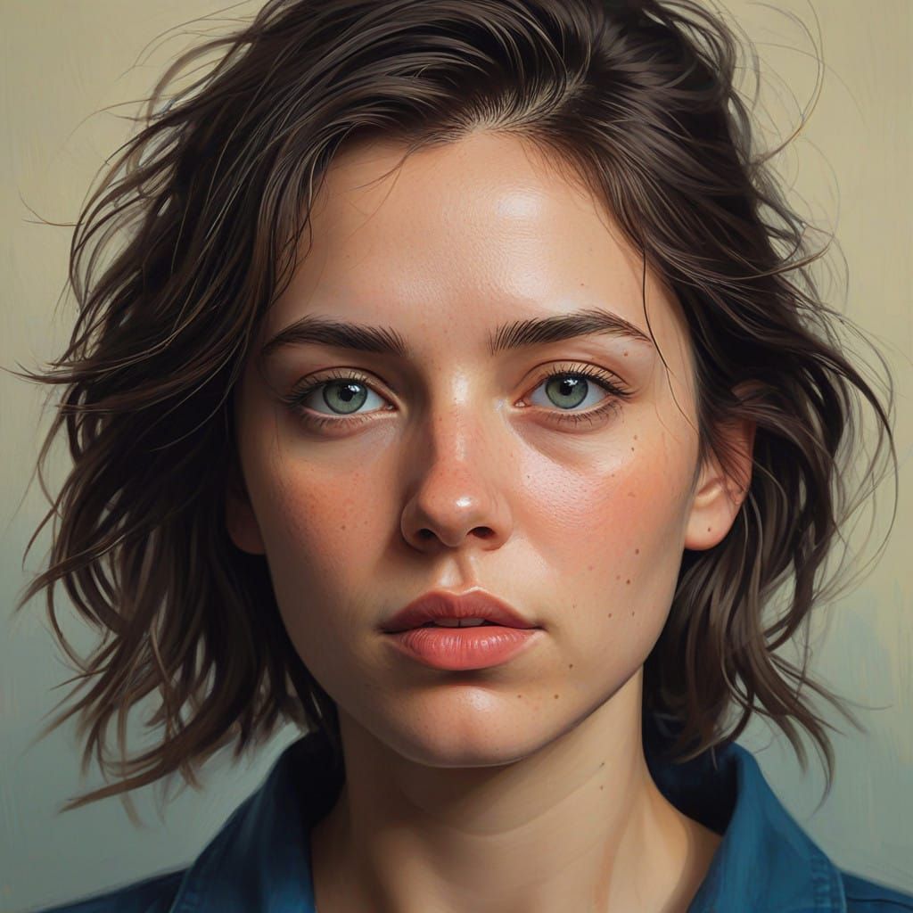 Haunting Portrait in Expressive Digital Art