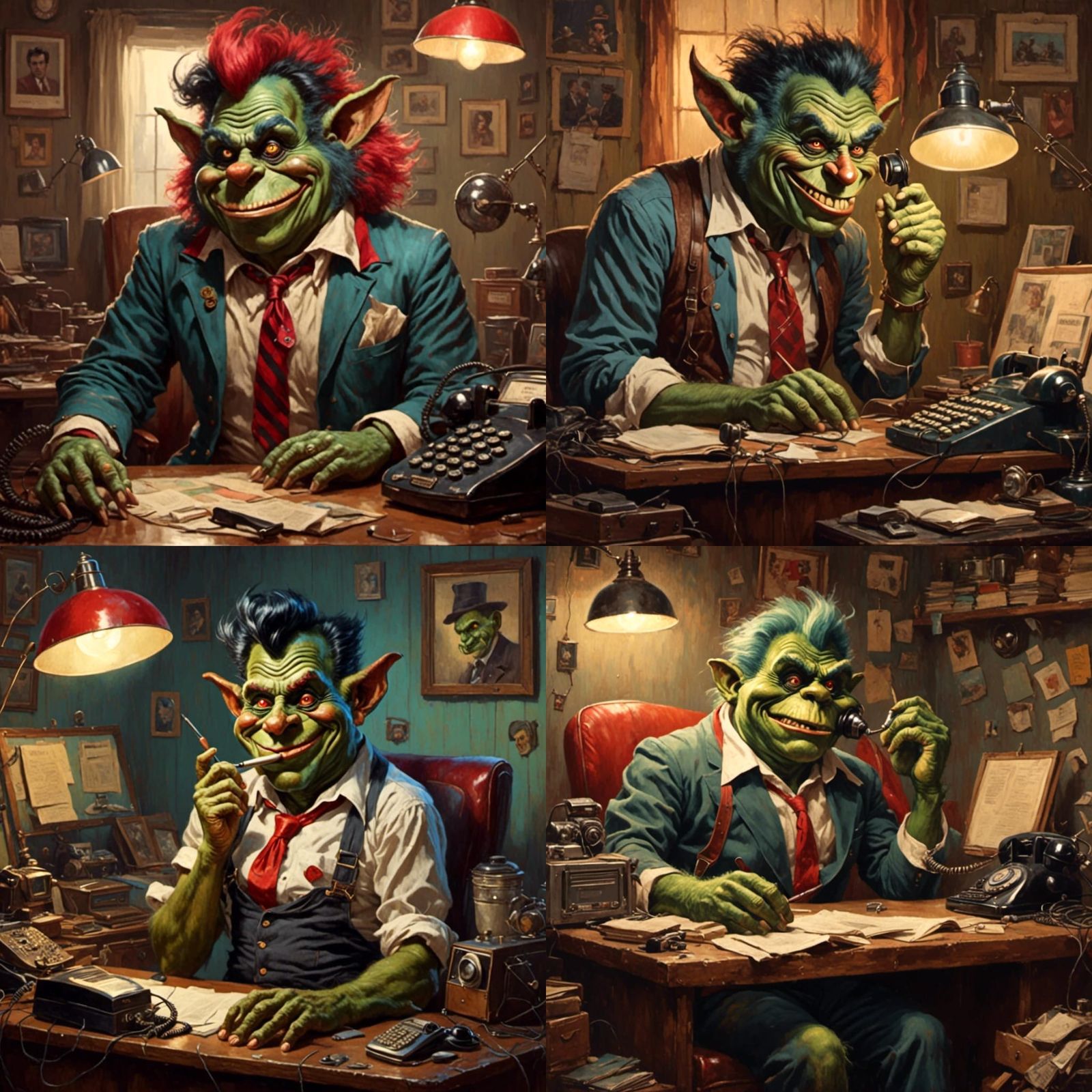 Lenny the Telemarketer Troll in Rockabilly Style