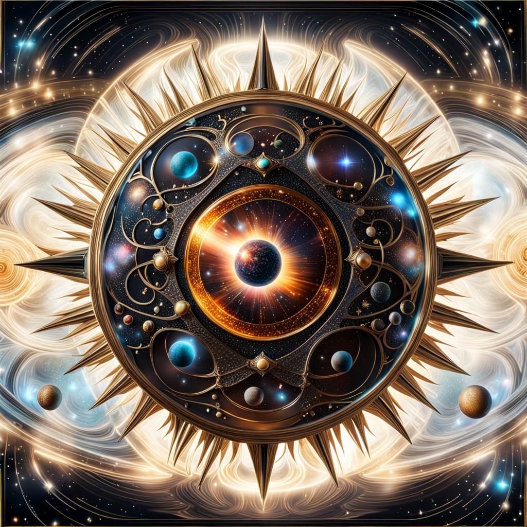 Glass Sun Micro Planet Celestial Scene