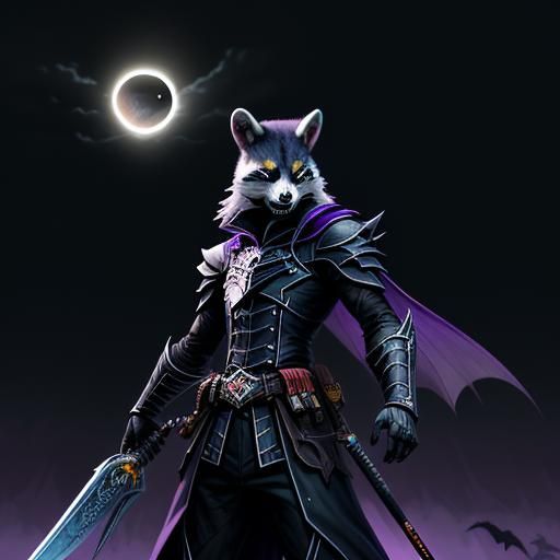 Savage Flying Rabid Sabertooth Racoon Batwing Bloodstained Bats Necromancer Warlock Wizard Shadow Knight Skulls Staff Sw...