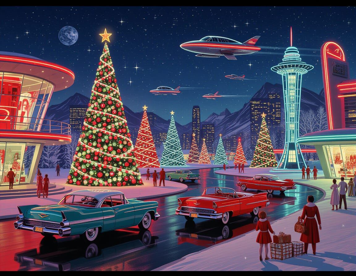 Retro-futuristic Christmas