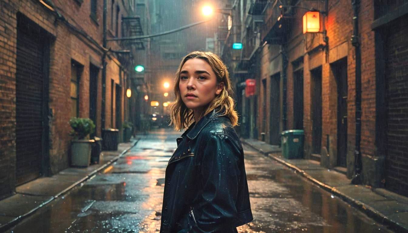 Florence Pugh as Yelena Belova in New York