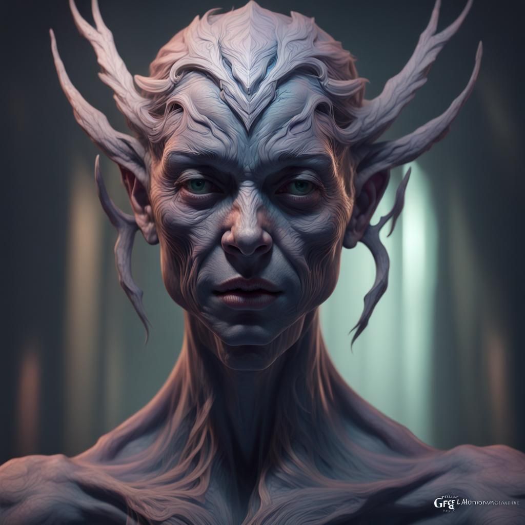 Creepy Shadow Creature Portrait in Unreal Engine 5