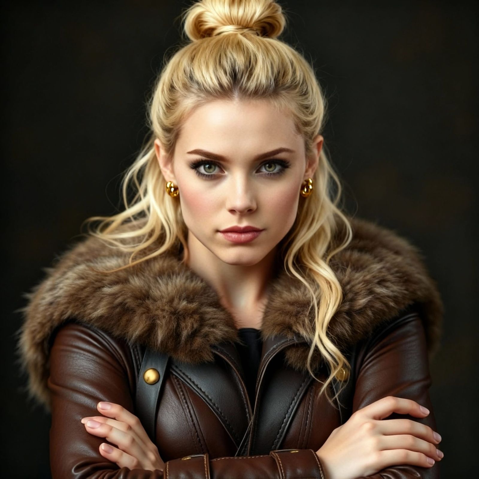 Blonde Woman Posed as Redhead