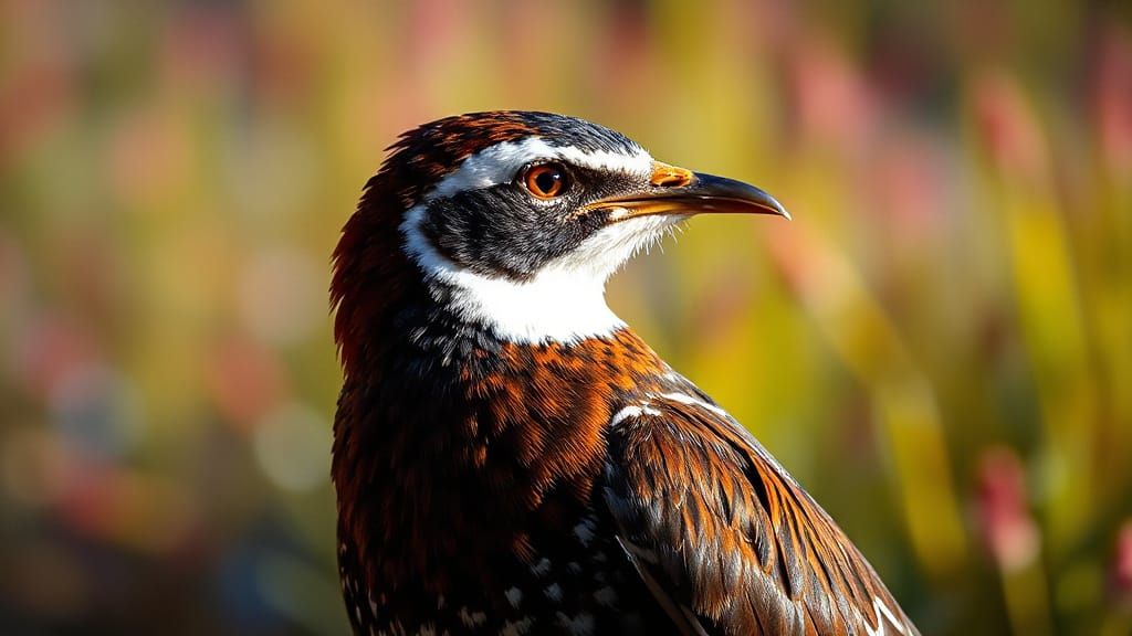 Hyperrealistic White-Throated Rail Portrait with Dramatic Li...