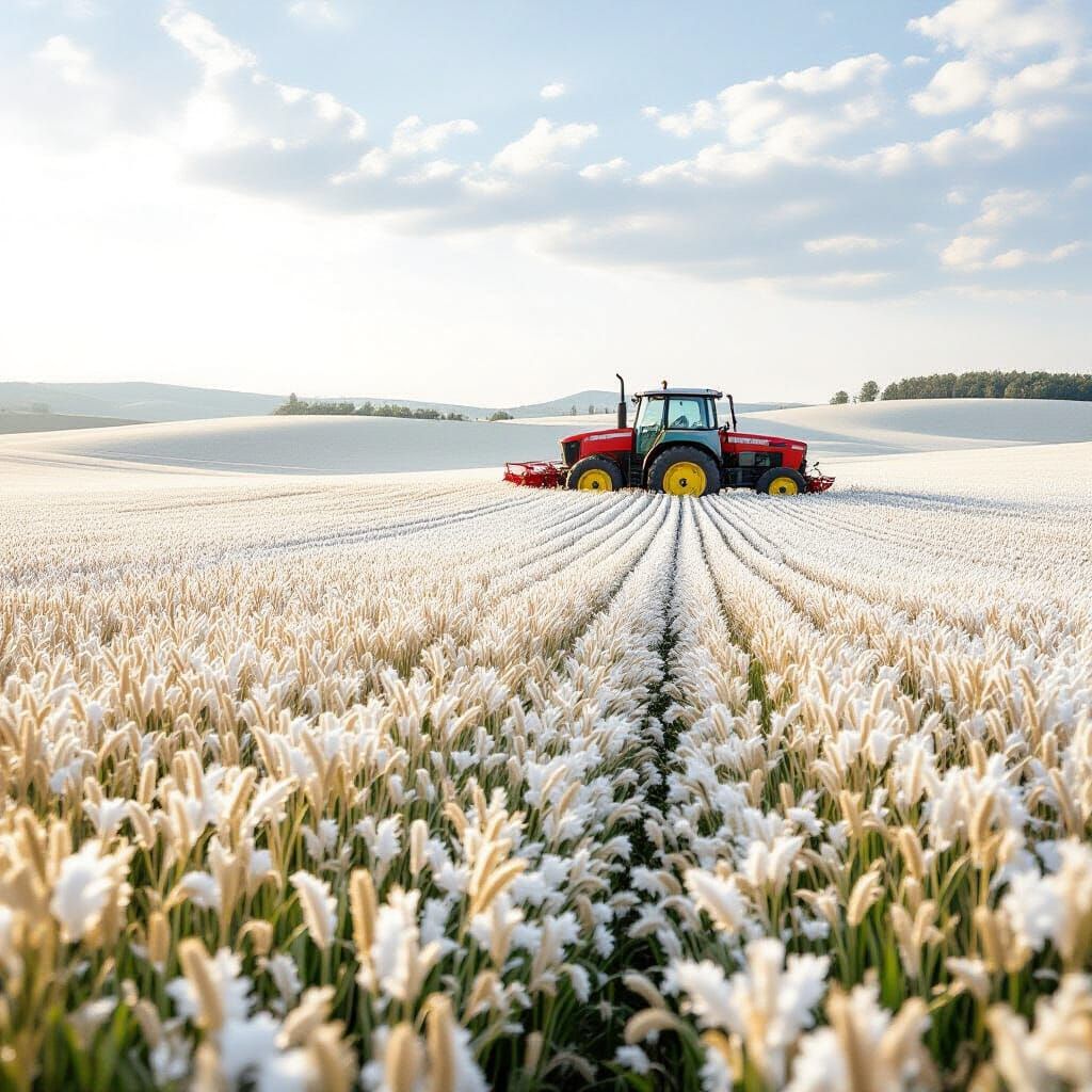 Mystical Farmland on a Clean White Background