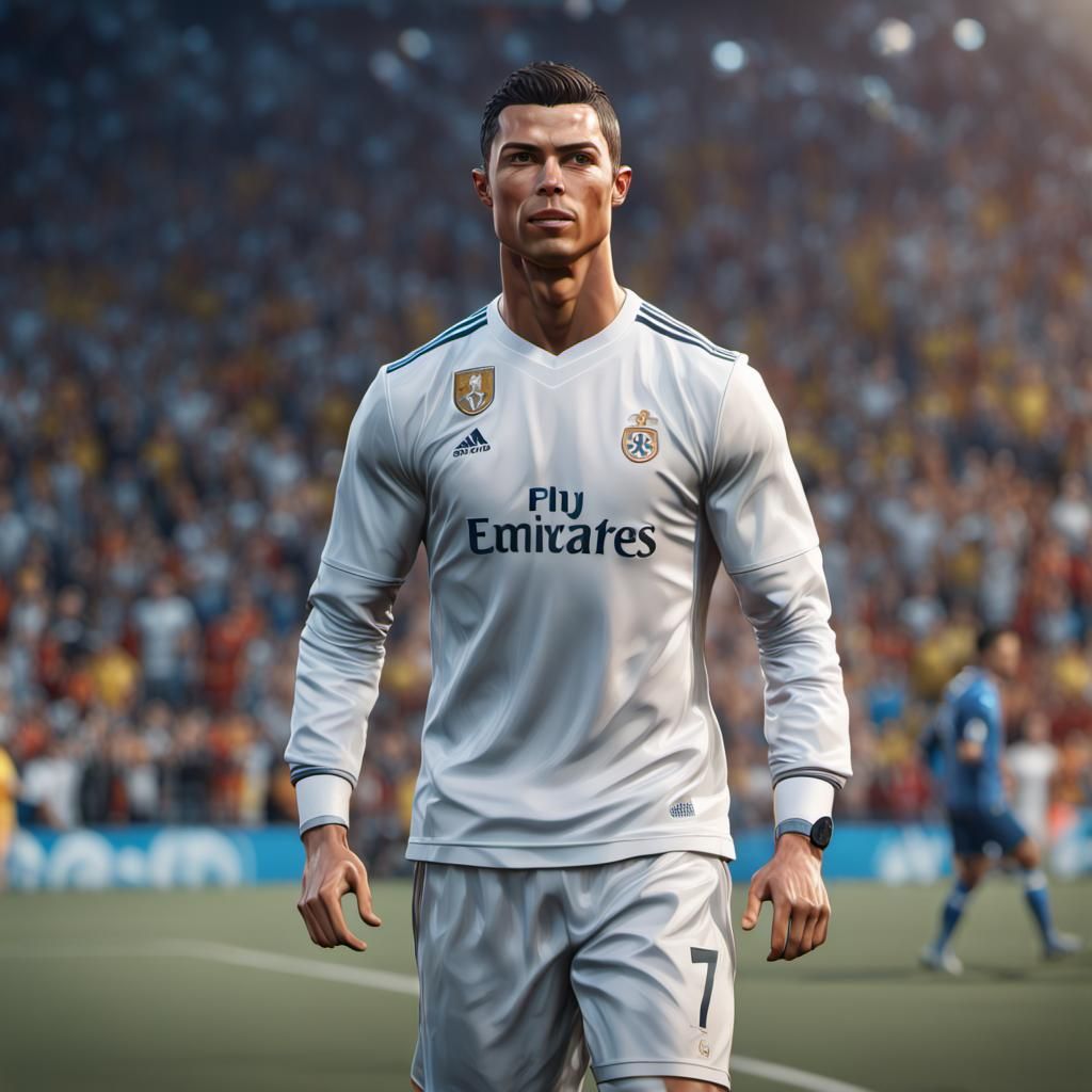 Cristiano Ronaldo Celebrates in Hyperrealistic Digital Art