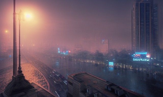 Winter in Jakarta: Hyperrealistic Concept Art