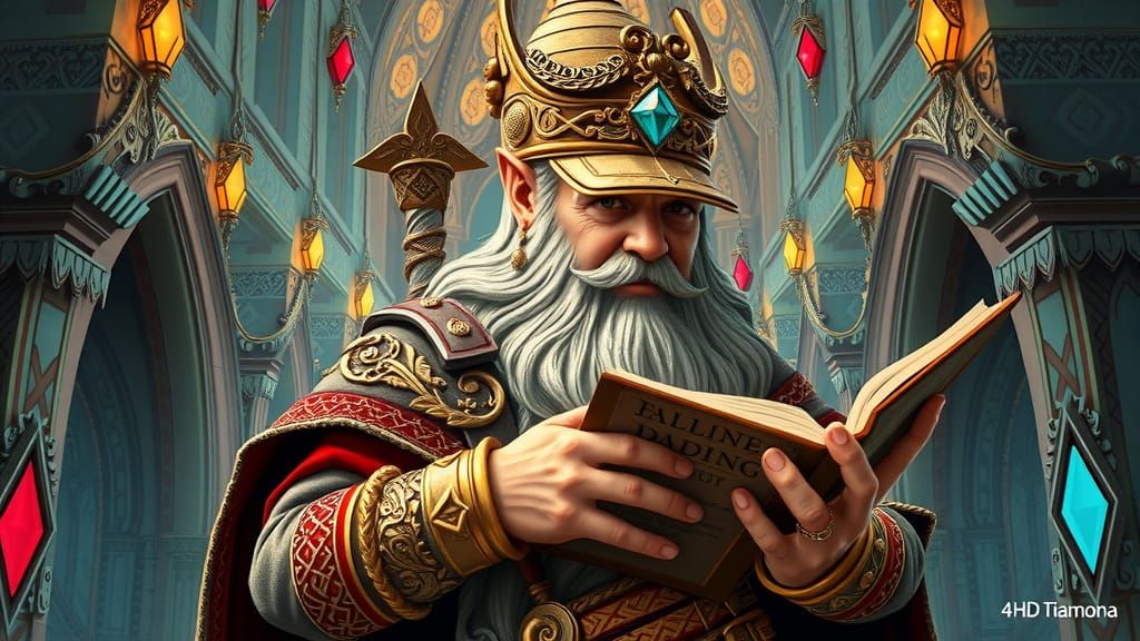 Celtic Dwarf Poet in Baroque Setting