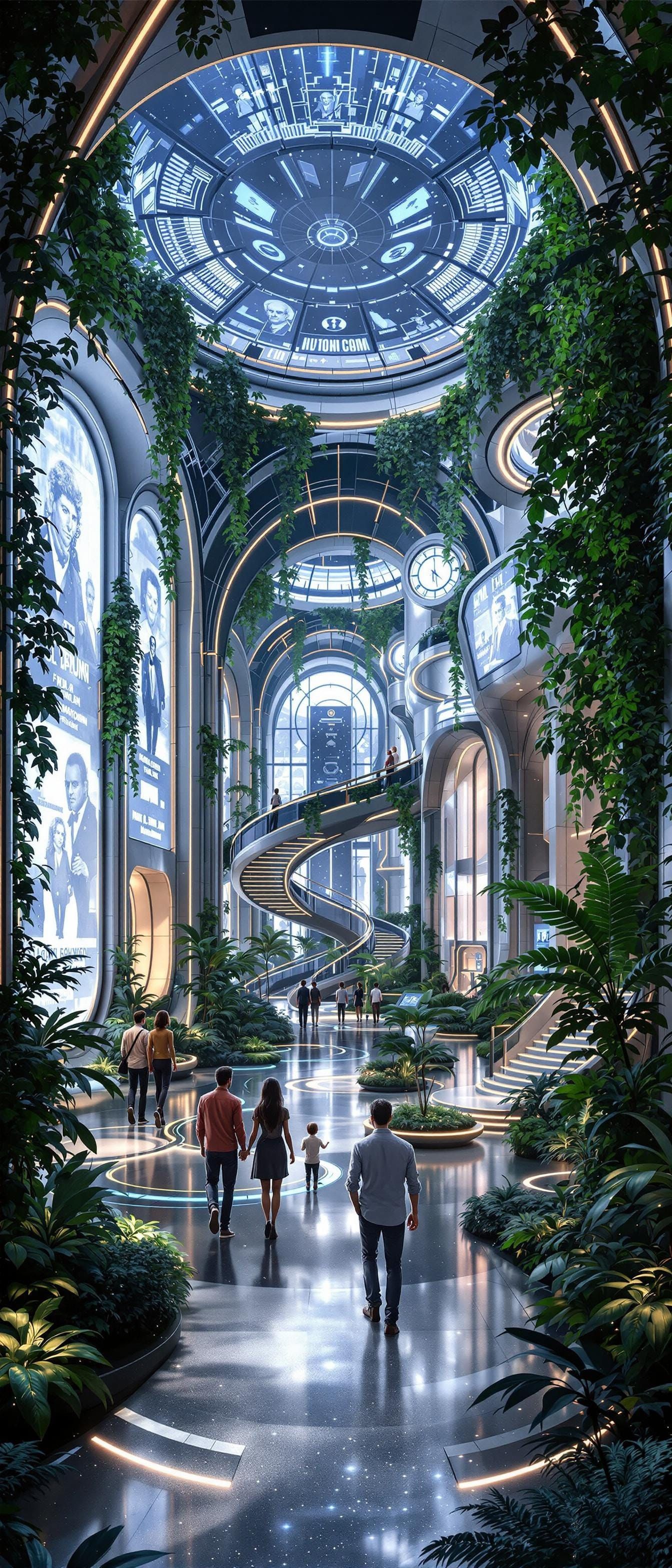 Cyberpunk Museum of Timeless Visionaries