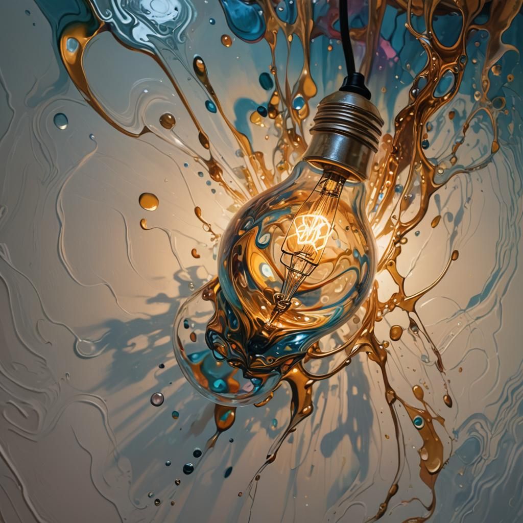 Glowing Water Light Bulb: Fantasy Concept Art