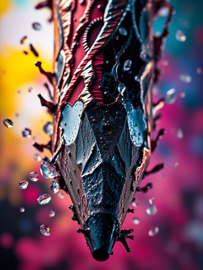 Crystalline Graphite Forms Pencil Tip with Diamonds