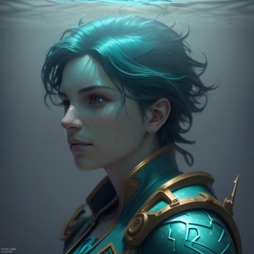 Detailed Underwater City of Atlantis in Vibrant Color