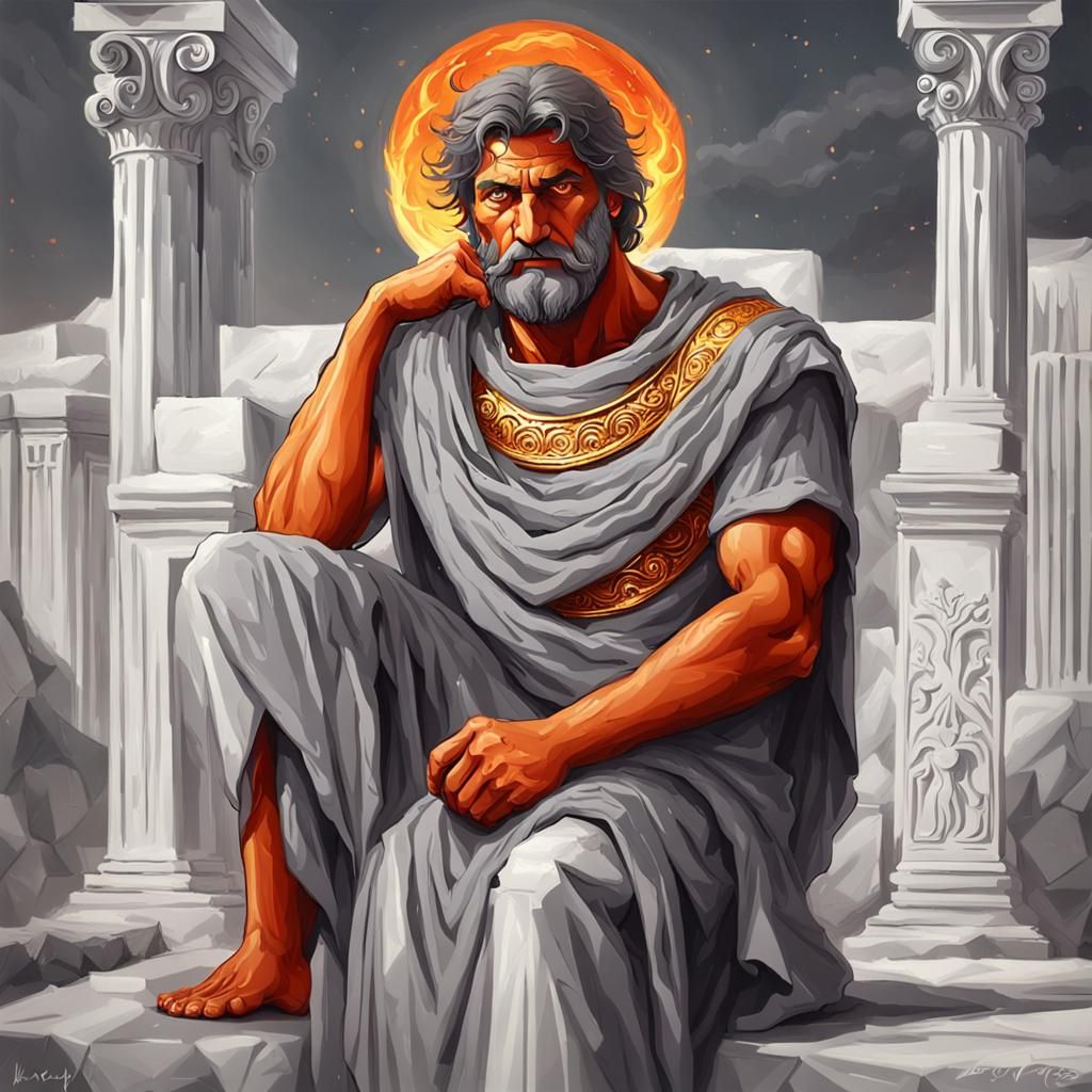 Portrait of a Grey-Haired Man in Greek Style