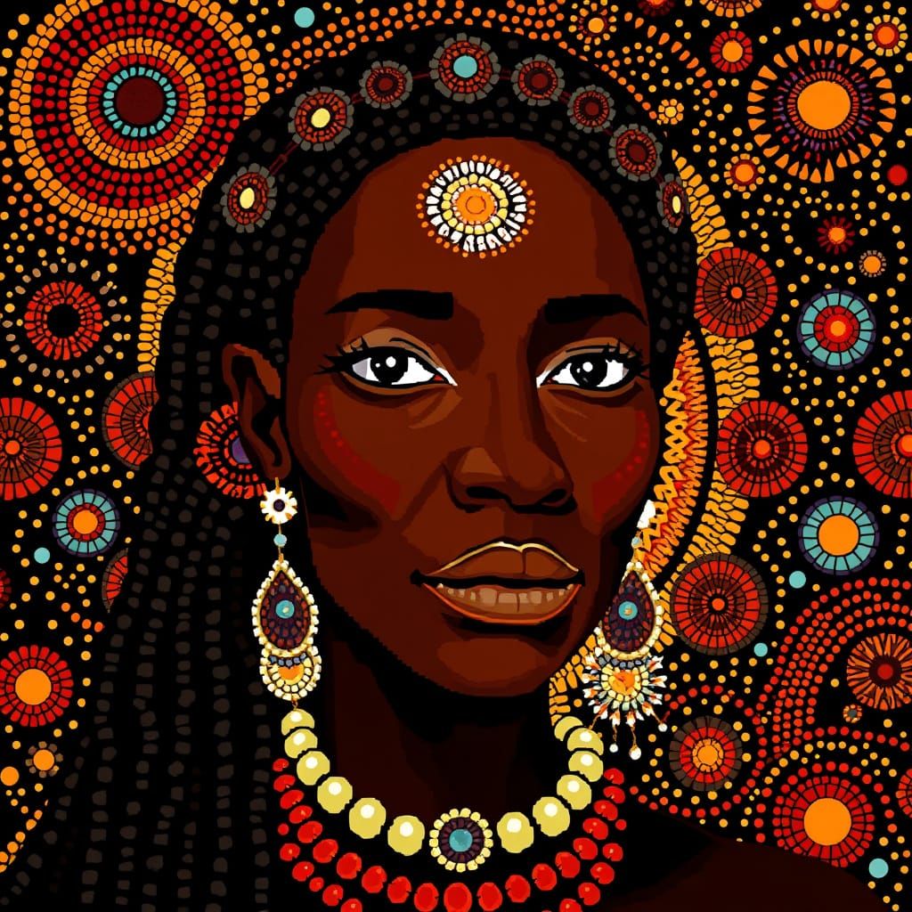 Dot Painting Meets Pixel Art