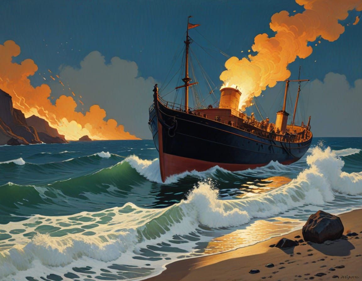 Fantasy Rogue Emerges from Inferno in Deep, Dark Colors