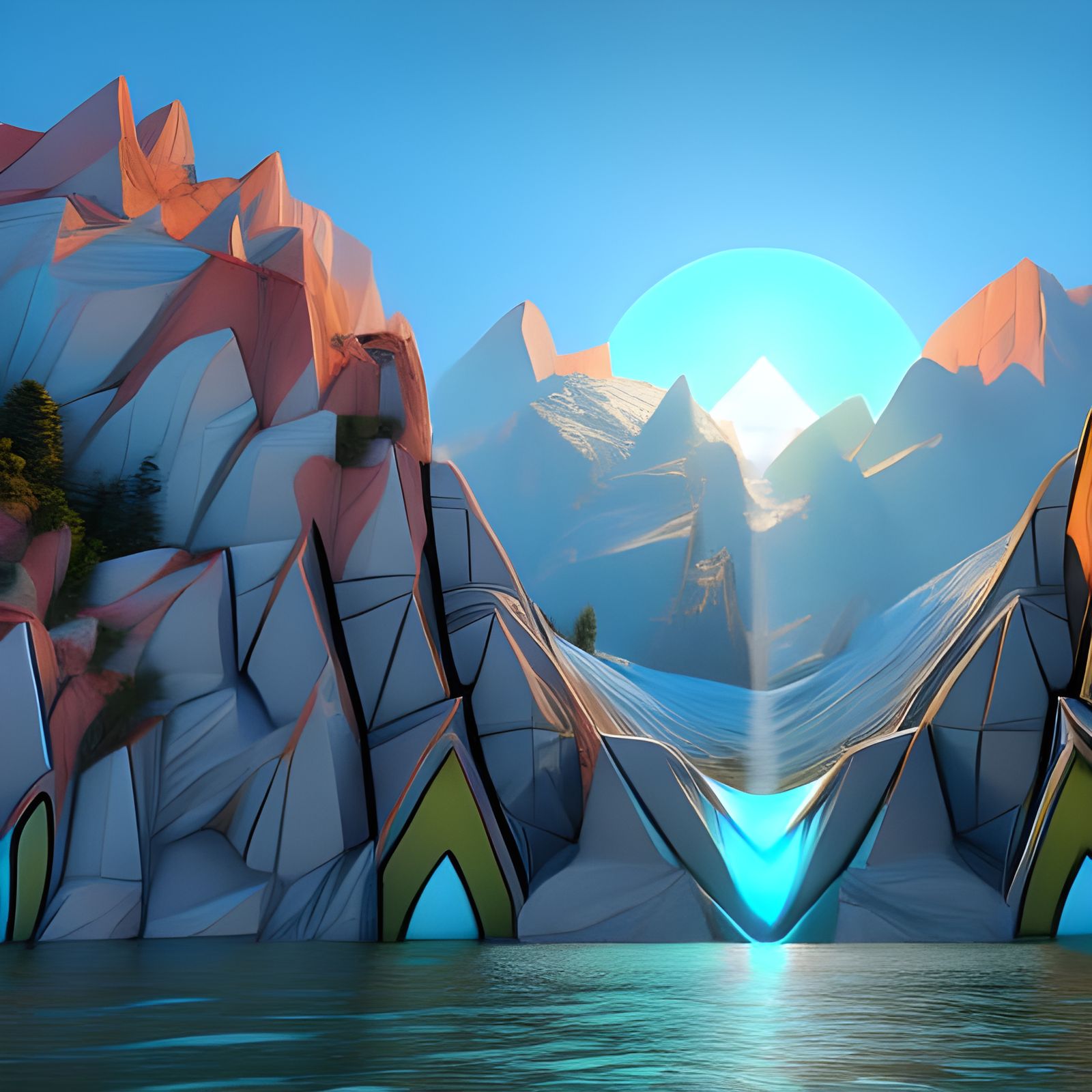 Macro of Bubbling Spring Water: Hyperrealistic Digital Art