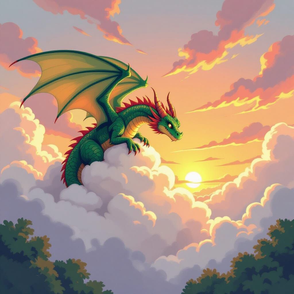 Dragon Tumbles as Wings Snag in Fluffy Cloud