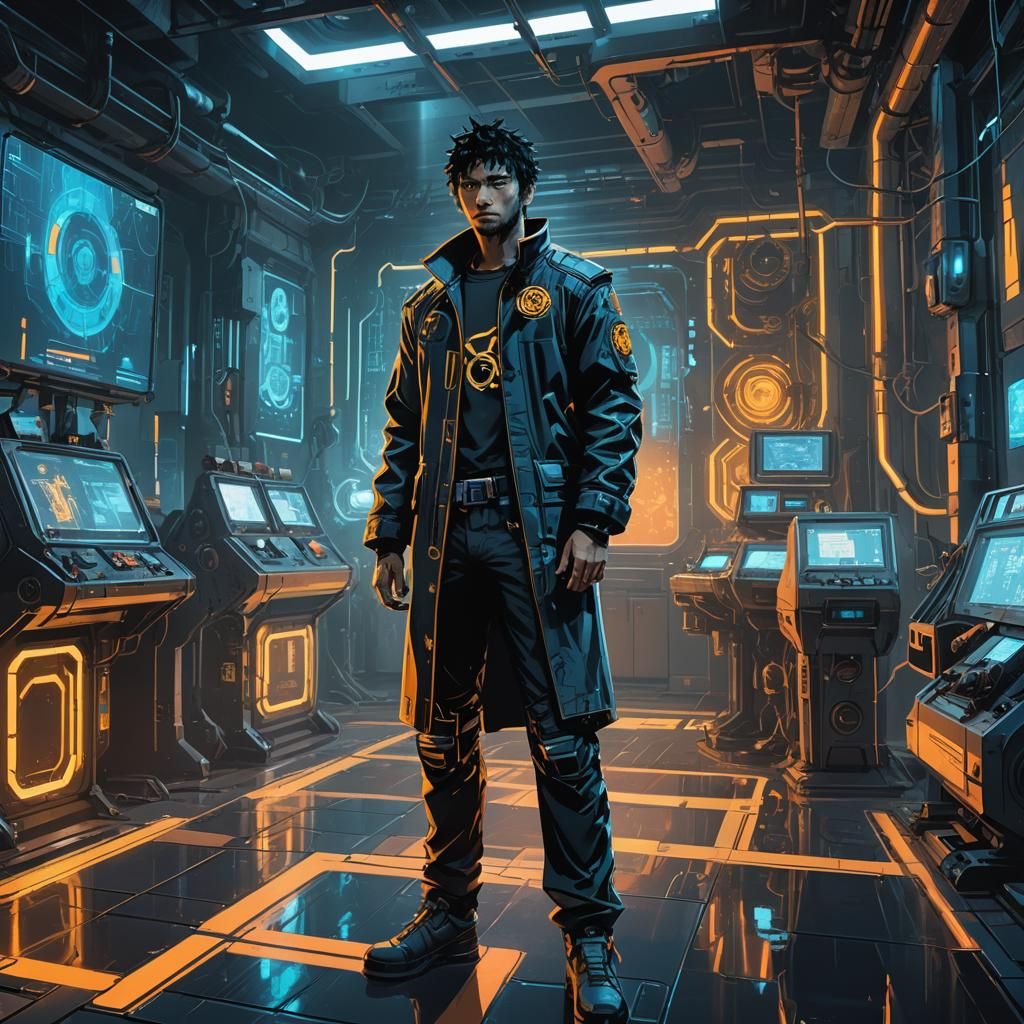 Trafalgar Law in Cyberpunk Laboratory