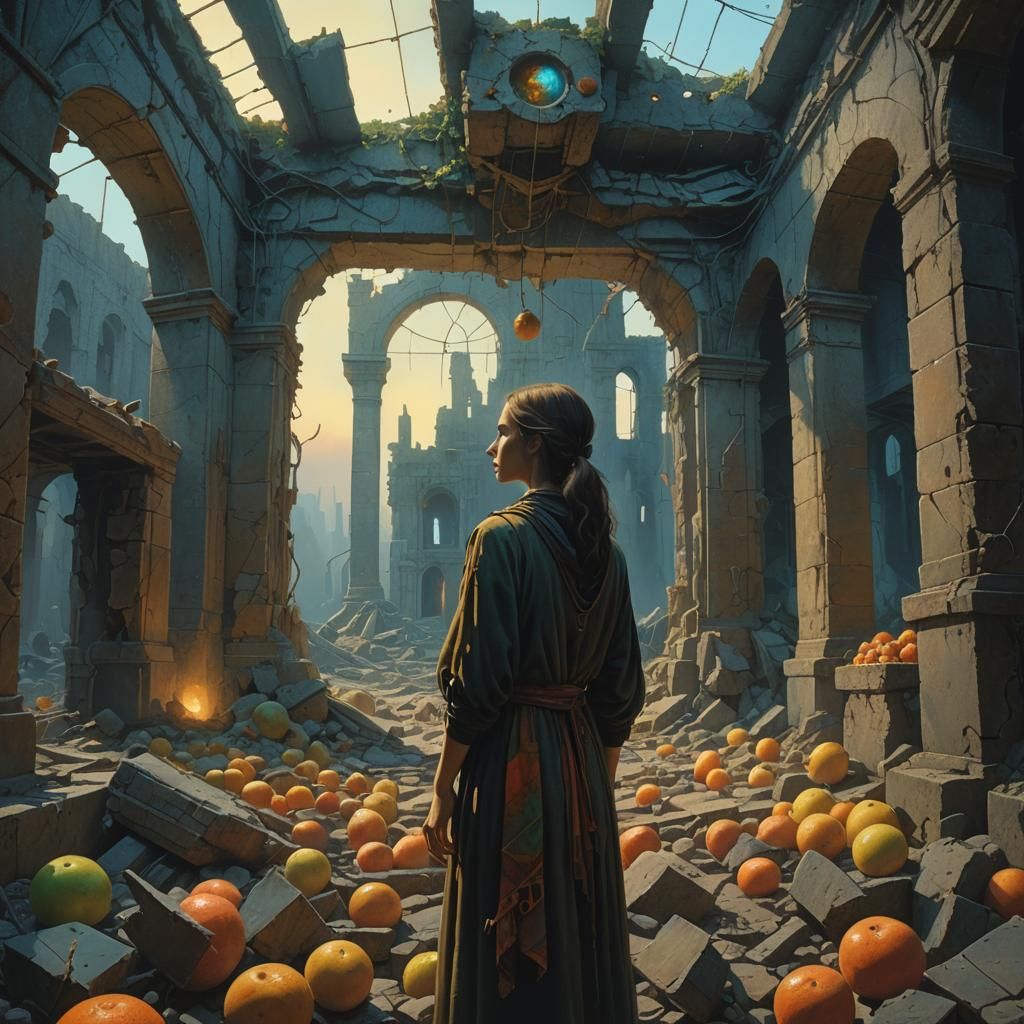 Mystical Aldi Ruins: Surreal Concept Art