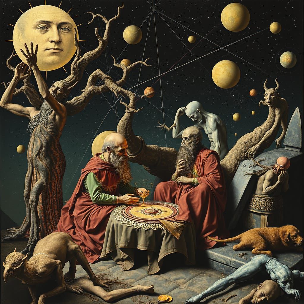 Surreal Gnosis Landscape in Edward Hopper Style