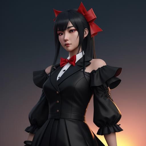 Anime Style Deity Walking in Arkham City