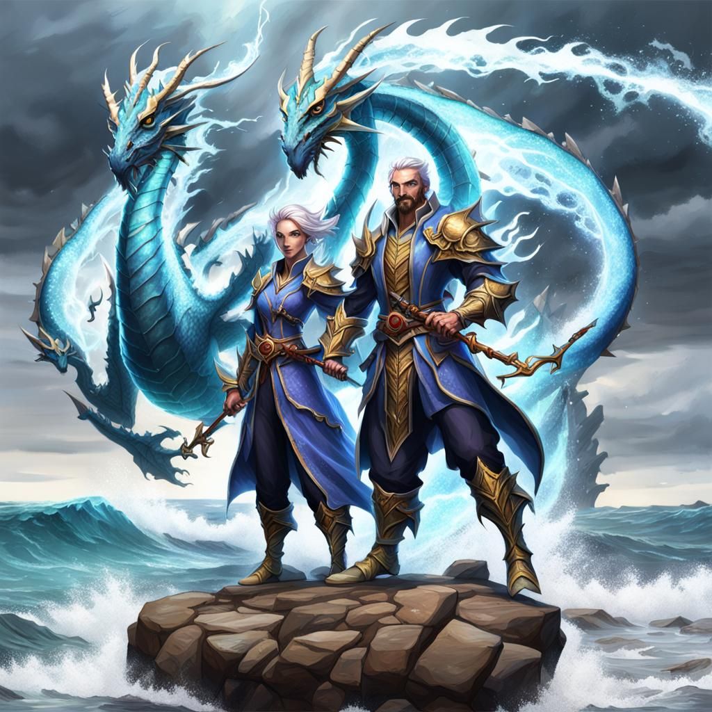 Magical Sea Dragons: Sibling Mages of the Sea