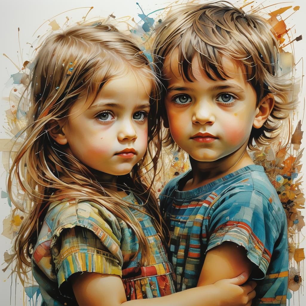 Intricately Detailed Image of Happy Children