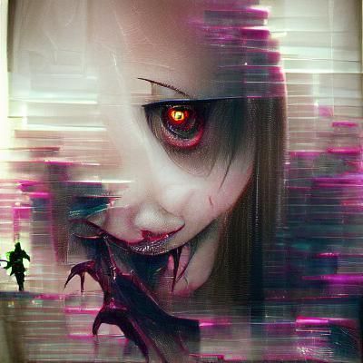 Sinister Anime Character Art by Rutkowski
