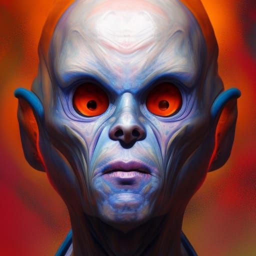 Hyperrealistic Doctor Alien Concept Art