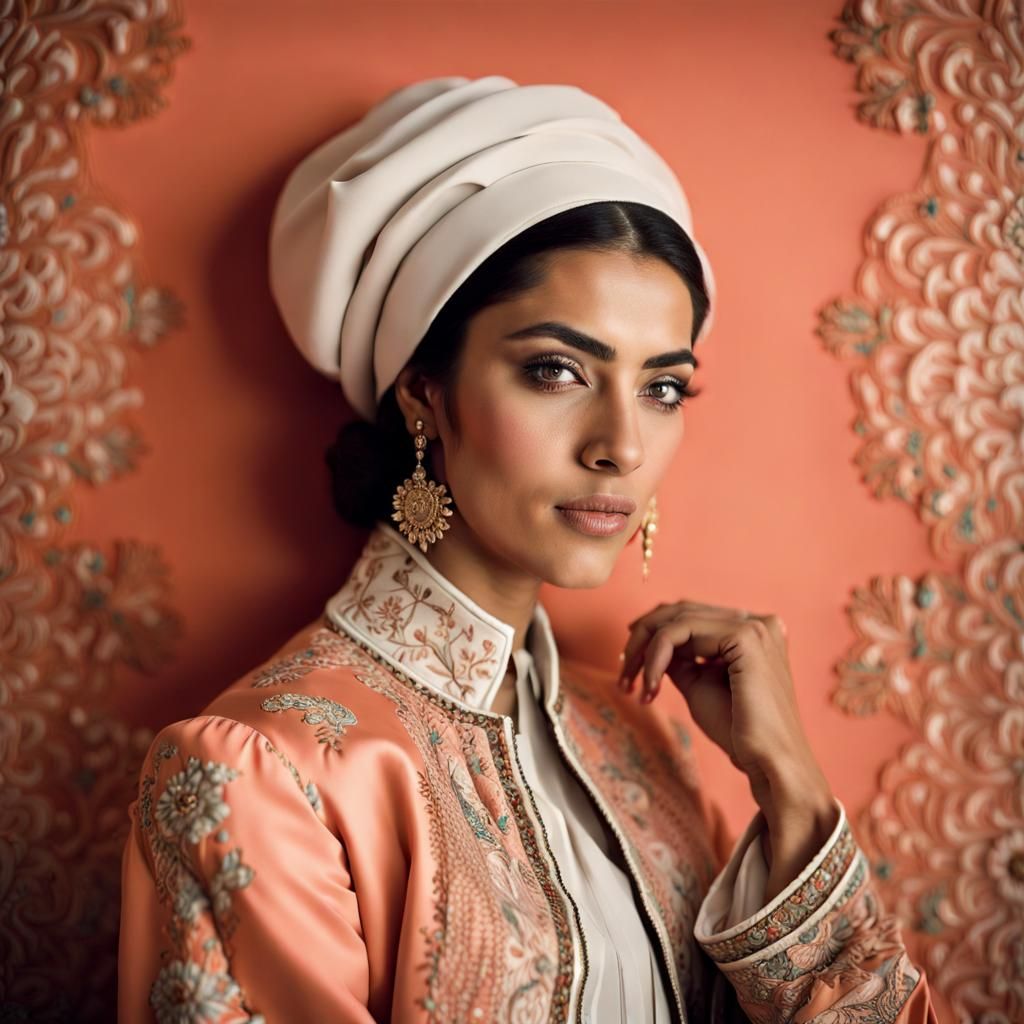 Arabic Woman Portrait in Neoclassical Style