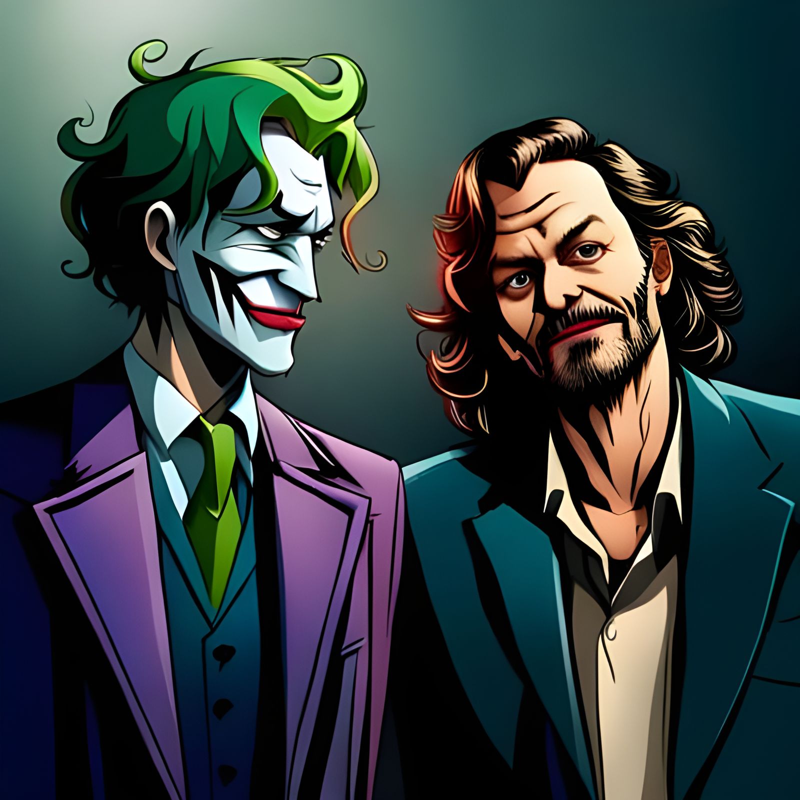 Joker Smiles at a Grumpy Sirius Black