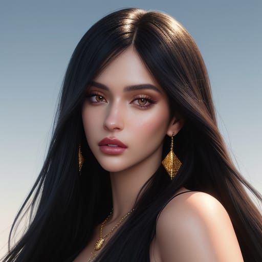 Confident Gen Z Beauty in Golden Hour