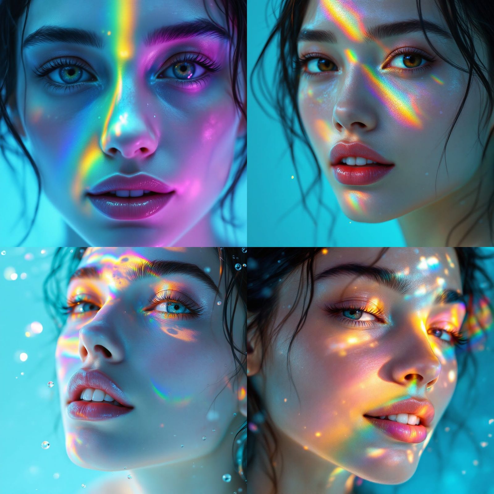 Surreal Hyper-Realistic Portrait in Aquatic Surrealism