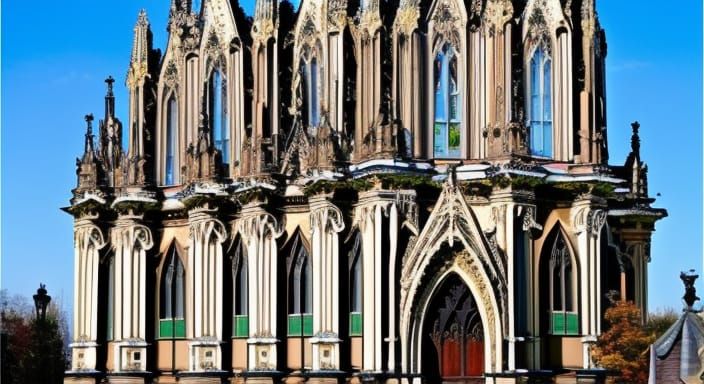 Temple Blending Architectural Styles