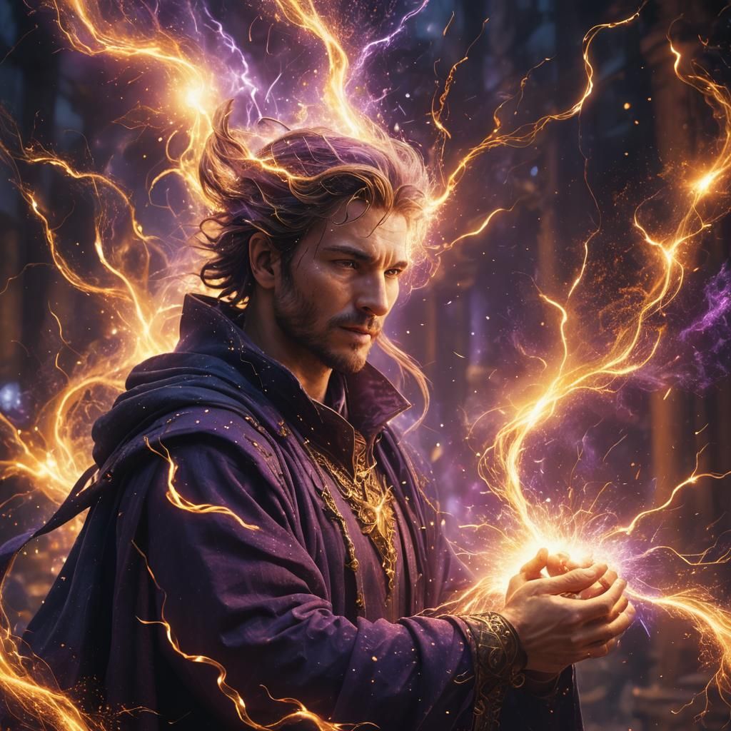 Magical Sparks Emanate Light: A Digital Matte Painting