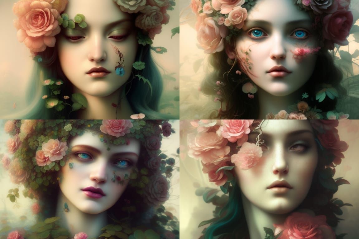 Rose Goddess: Neoclassical Mystical Warrior Woman