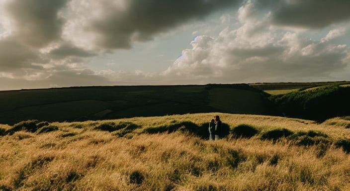 Hermione and Draco Embrace in Cornwall