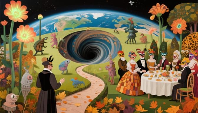 Surreal Earth View: A Cosmic Whirlpool