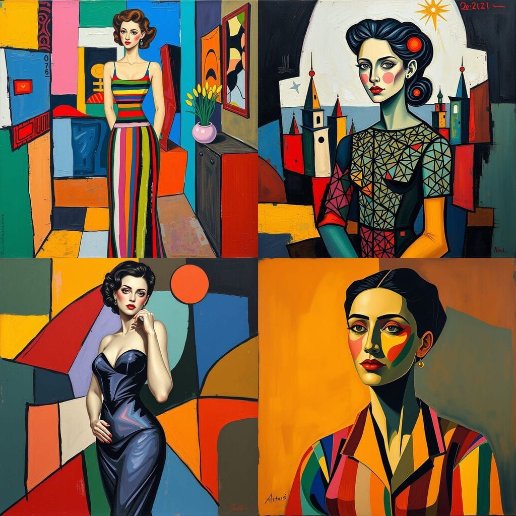 Tekken Character in Picasso Cubist Style