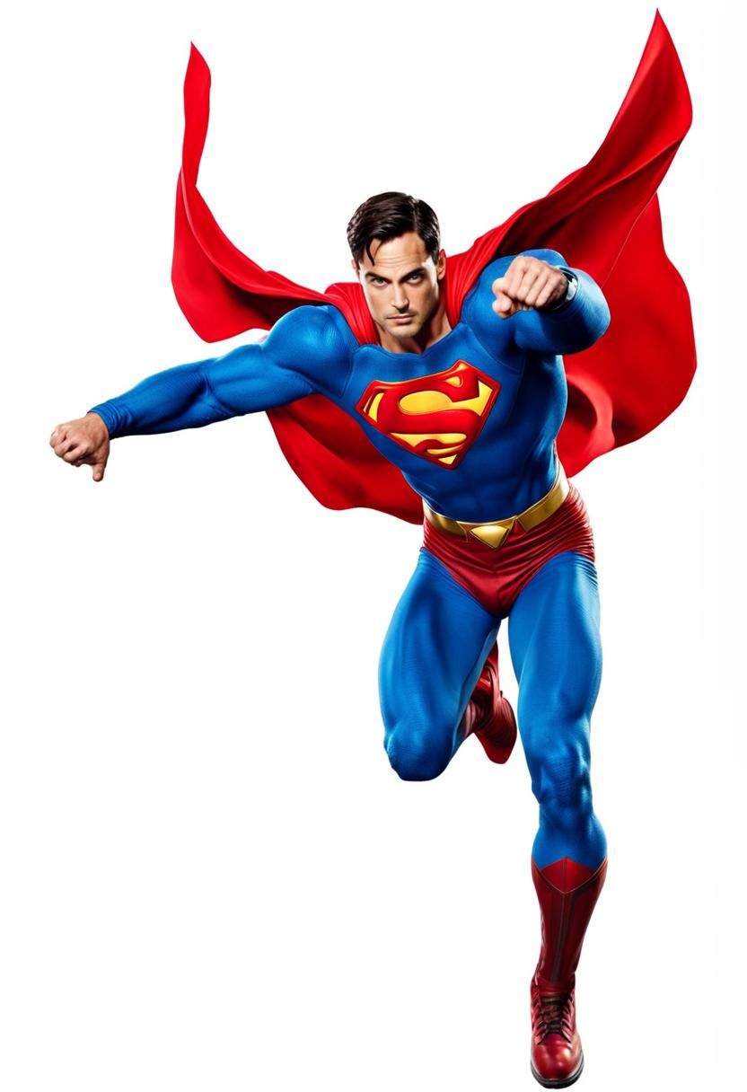 Hyperrealistic Superman Portrait: Detailed and Handsome