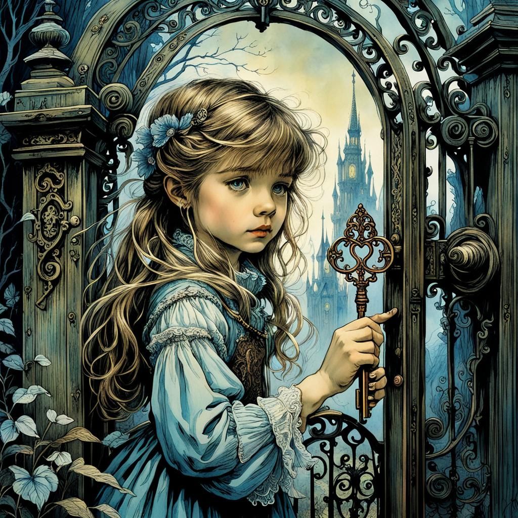 Fairy Tale World Awaits in Mysterious, Deeply Colored Scene