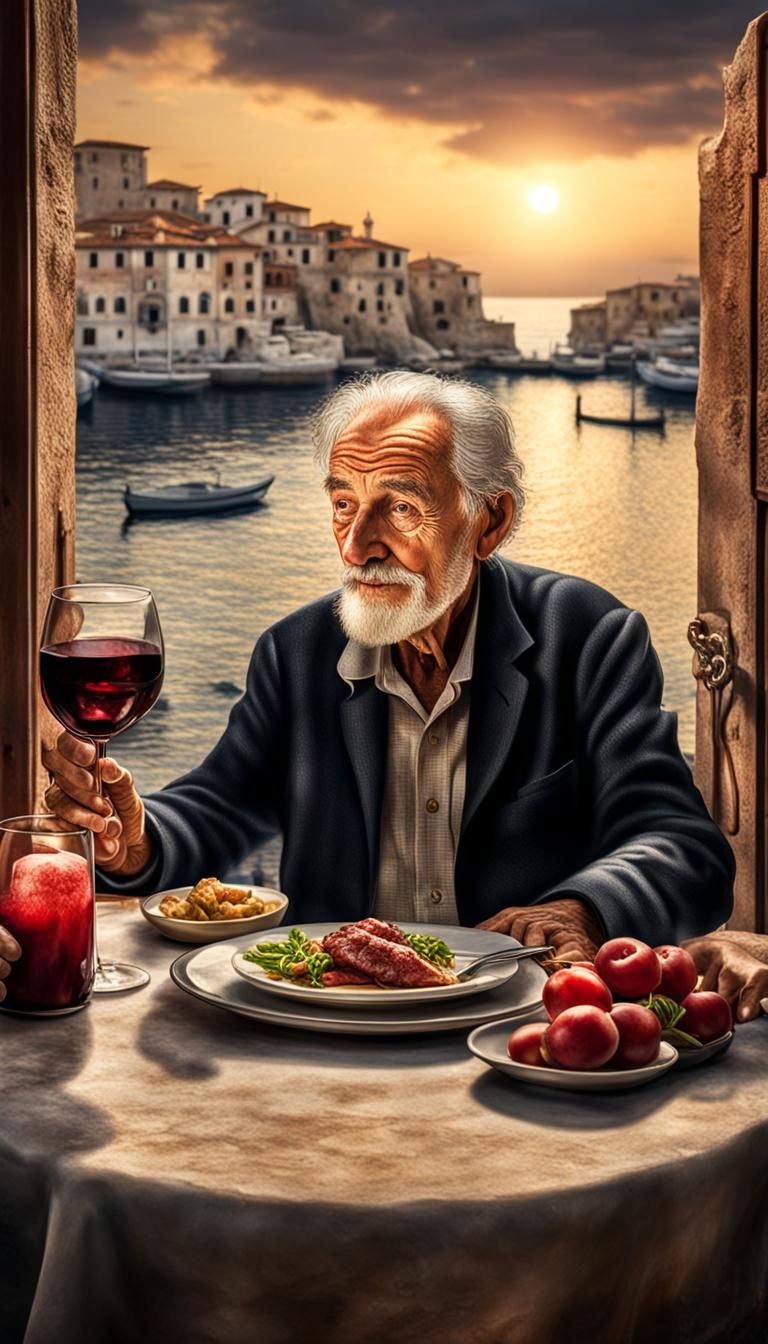 Mediterranean Family Meal in 3D