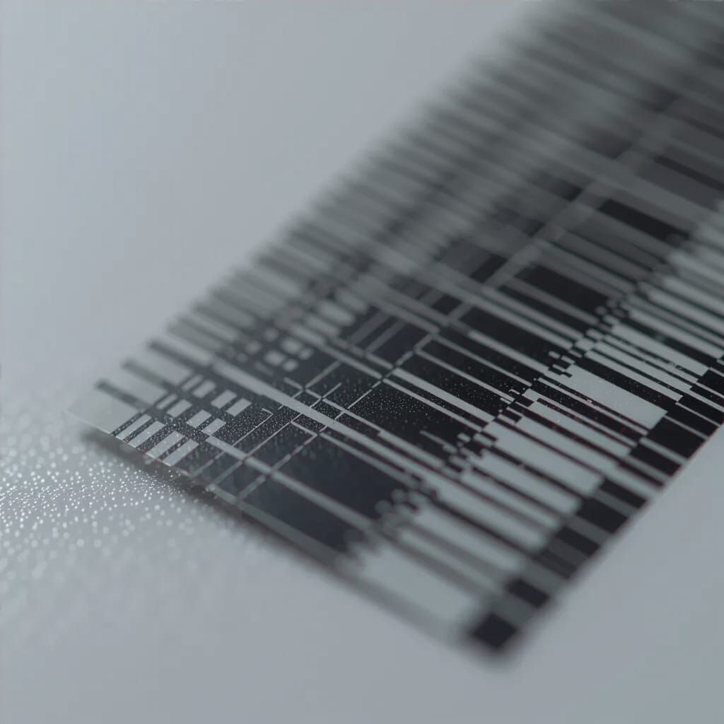 Photorealistic Barcode Close-Up